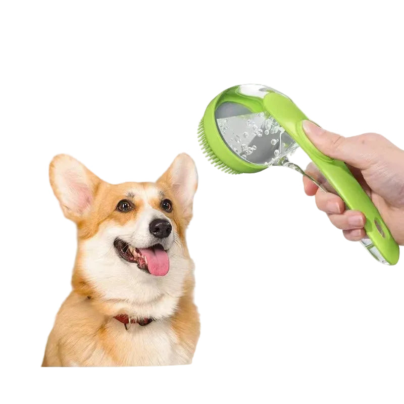 Pet Bath Brush with Shampoo Dispenser
